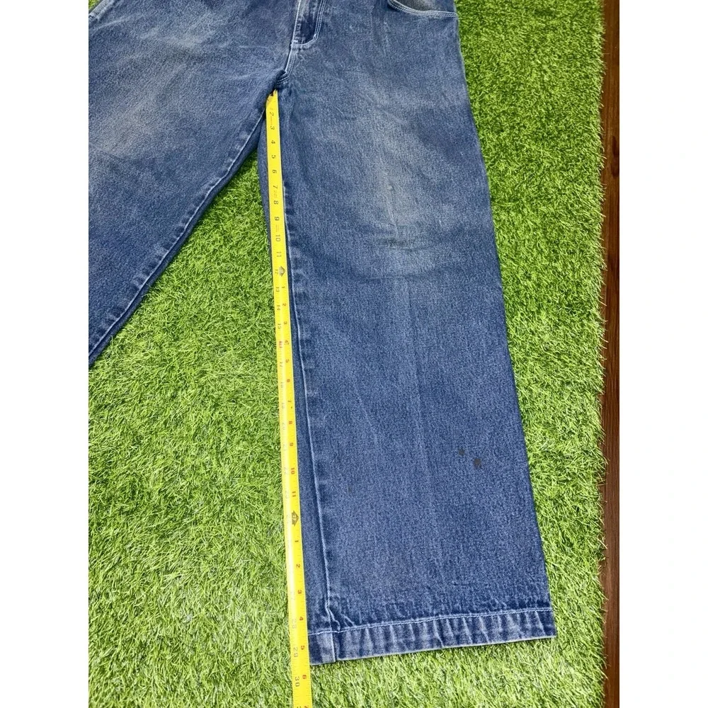 Vtg 90s Y2K Edge Baggy Carpenter Jeans Denim Skater Hip Hop Wide Leg Blue